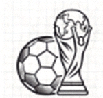 体育直播官网官方标志 - 世界杯足球奖杯与流线设计